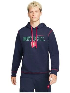 Vintage Nike Men’s Navy "Just Do It." Pullover Hoodie